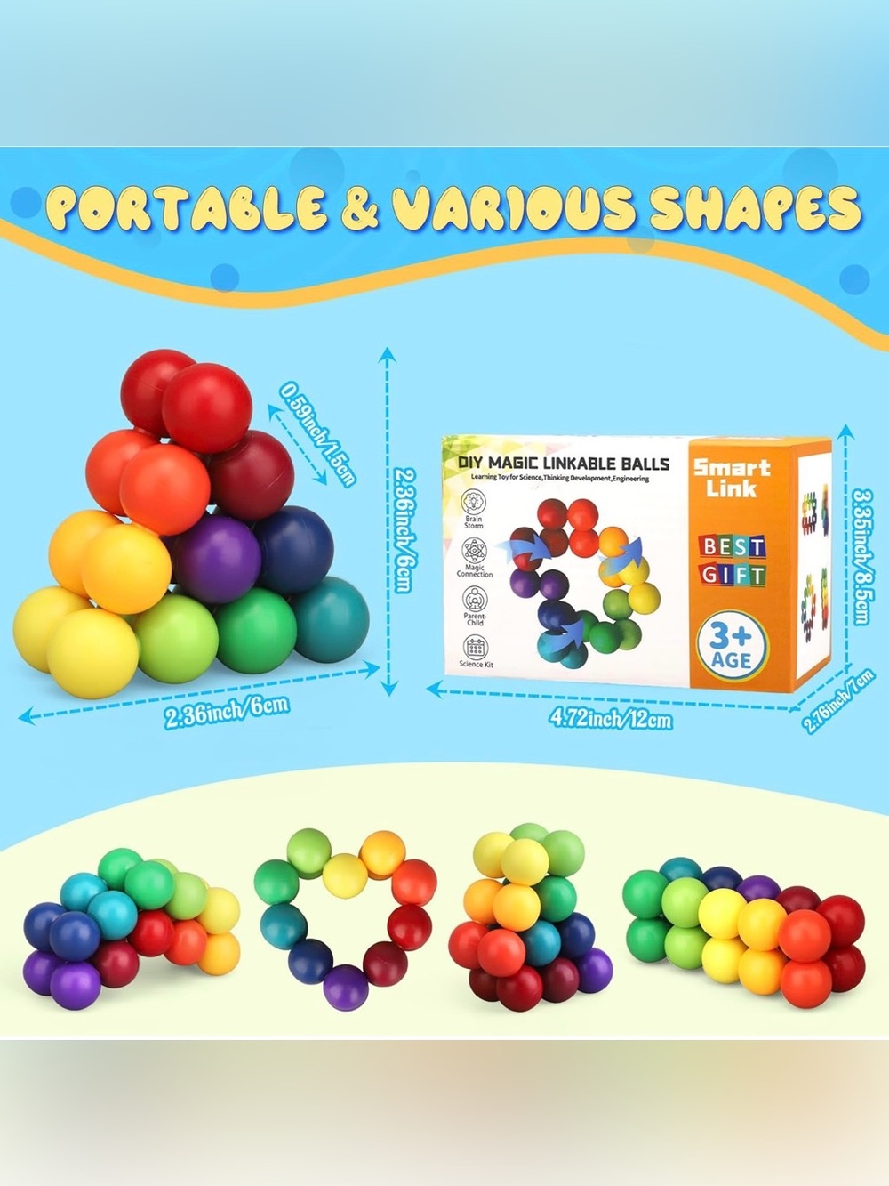 DIY Magic Linkable Balls Building Set - Multicolor - Picture 1 of 4